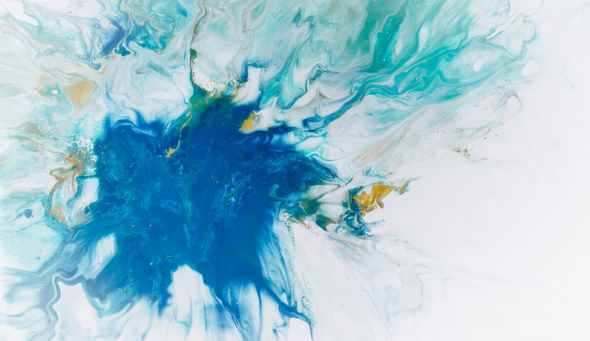 blue paint splash