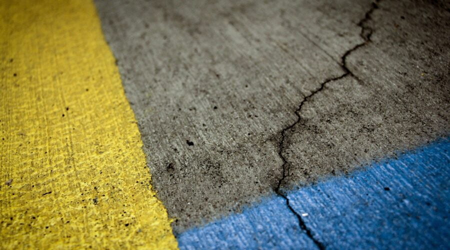 grey and yellow concrete pavement